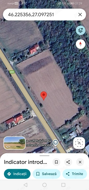 Vand 1000mp,teren intravilan la E85, ÎN com. Sascut. Jud. Bacău 