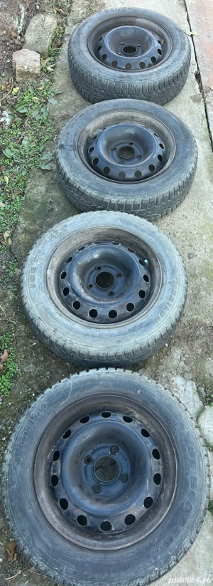 Jante Peugeot 206 cu anvelope de iarna - 175/65/14 - imagine 2