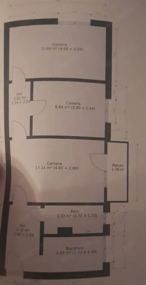 3 cam etaj 1 langa Spitalul Judetean