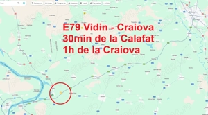 Teren cu posibilitati de investitii, pe drum european E79, 14300mp