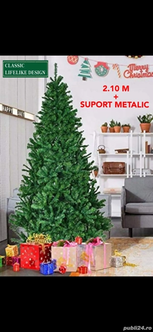 Brad Artificial Impodobit - 2.10M + suport metalic