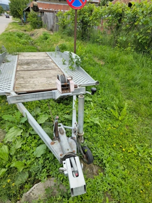 De vanzare, schimb cu ATV, platforma 2T foarte robusta, cale drepte, troliu, ideala mini excavator