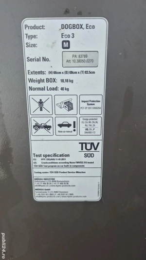 Cușcă transport câine - imagine 2