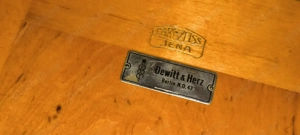 cutie lemn - PROVINE DE LA UN MICROSCOP - CARL ZEISS JENA. perioada anilor 1960 - dimensiuni - inal