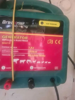 Aparat generator de impulsuri AC230V 50Hz 7.5 Joule, 120km pentru gard electric Breckner Germany - imagine 3