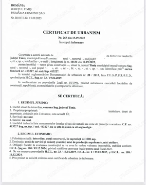 Teren intravilan industrial 1000 mp, Șag, județul Timiș - pentru servicii, comerț sau productie - imagine 3