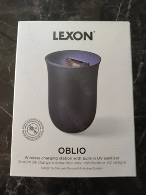 Lexon Oblio - Statie incarcare wireless 2 in 1 cu UV