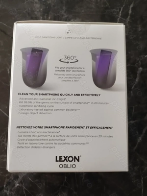 Lexon Oblio - Statie incarcare wireless 2 in 1 cu UV - imagine 3