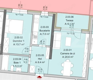 Apartament 2 camere 53 mp, Constructie Noua, Zona The Office - imagine 2