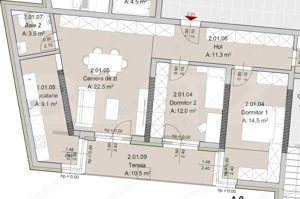 Apartament 3 camere, 2 bai, 80 mp, constructie noua, zona The Office