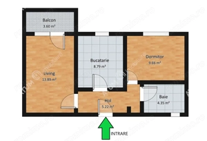 Apartament cu 2 camere decomandate in zona Mihai Viteazu Sibiu - imagine 3