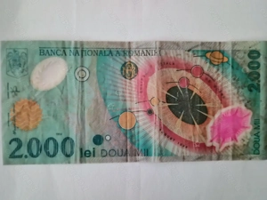Vând bancnotă 2000 lei  cu eclipsa din august 1999 - imagine 2