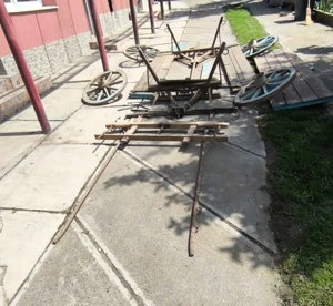 Caruta cu roti de lemn