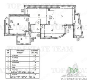 Apartament 3 camere de vanzare, zona Armeneasca