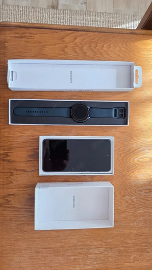 De vânzare ceas Samsung Watch 4 cu posibilitaste e Sim și telefon Galaxy S21 FE cu 2 cartele - imagine 2