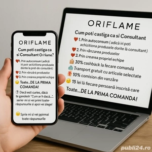 Lucrează de acasă cu Oriflame 