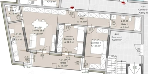 Apartament 3 camere 2 bai, 80 mp, Constructie Noua, Zona The Office