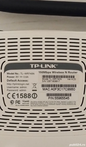 Router TP - Link , TL-WR740N , 150 mb s - imagine 3