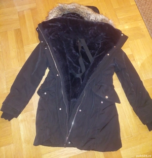 Geaca Zara neagra blana , marime S
