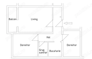 Apartament 3 camere decomandat, etajul 4, vizavi de Scoala Generală.