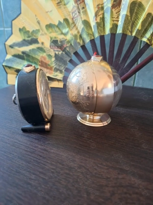 Ceas mecanic Slava 11 rubine glob racheta rusesc URSS 11 jewels - imagine 2