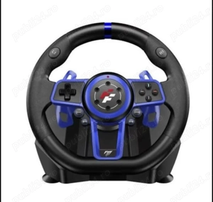 Vând volan Volan gaming FlashFire Suzuka F111 negru cu albastru ca nou folosit de câteva ori.Compati - imagine 4
