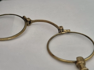 Lorgnette vintage cu mâner emailat turcoaz-albastru 1880-1910