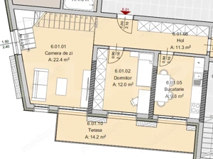 Apartament 4 camere, 102 mp, Terasa 214 mp, Imobil Nou, Semicentral - imagine 5