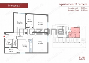 Apartament 3 CAMERE- 92 mp Militari langa METROU Pacii,  Bloc NOU, COMISION 0%, - imagine 13