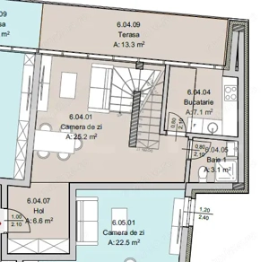 Apartament 3 camere, 79 mp, Terasa 13 mp, Imobil Nou, Semicentral - imagine 5