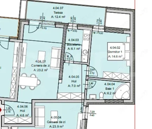 Apartament 2 camere, 62 mp, Terasa 12 mp, Imobil Nou, Semicentral - imagine 5