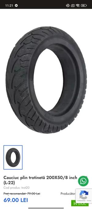 cauciu umplus 8" nou