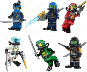 Set 6 Minifigurine tip Lego Ninjago sez.14 Seabound cu Lloyd, Jay, Kai