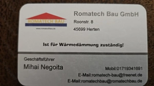 Antrepriza Germania RomaTech Bau GmbH căutăm firme sau echipe pentru lucrări de termoizolație fatade