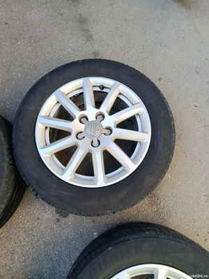 Jante audi  5x112 16 anvelope 225 55 16, bune 5 mm  - imagine 8