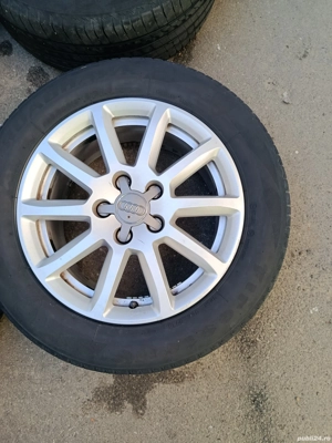 Jante audi  5x112 16 anvelope 225 55 16, bune 5 mm  - imagine 6