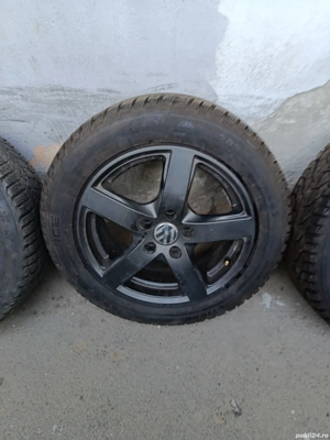 Jante vw passat 5x112 16 anvelope 205 55 16, M+S , foarte bune  - imagine 6