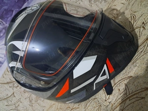 Casca moto roșu negru, nou-nouță - imagine 3