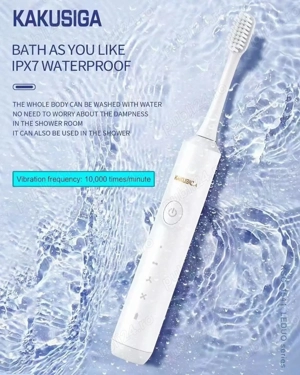 Periuță de Dinți Electrică ,Kakusiga KSC-1541 Ultra-Sonic, 500mAh, Adulti , Waterproof, Alb - imagine 4