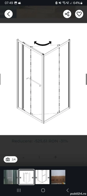 Cabina dus nedesfacuta