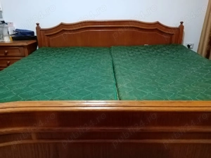 vind pat stejar 200 x 200 cm cu doua saltele 100 x 200 cm