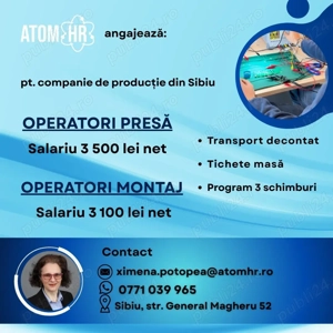 AtomHR angajeaza operator presa   montaj