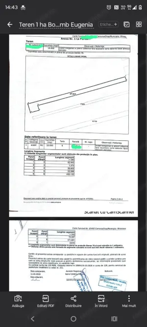 10000 mp teren extravilan Valea Lupului