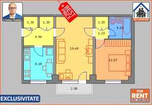 Best price! - Apartament 2 camere | Mobilat si utilat | Zona Marriott - imagine 15