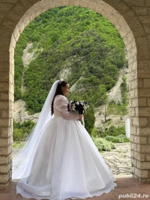 Vanzare rochie mireasa +voal - imagine 2