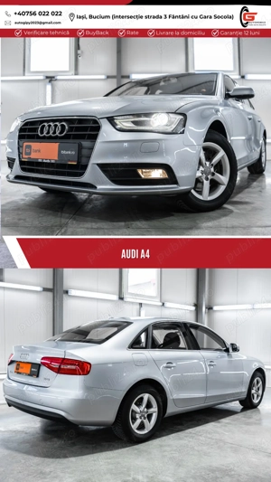 AUDI A4 SEDAN Fab.2015 Benzină Euro5 CP120 Navi Climatronic Jante Senzori - imagine 5