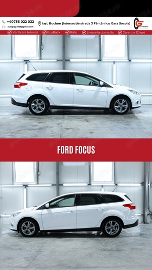 FORD FOCUS Fab. 2013 Benzină Euro5 Parbriz Scaune Încălzite Senzori Jante - imagine 6