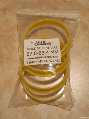 Set 4 inele de centrare jante 67.0-63.4 mm