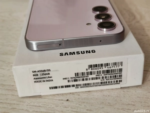 Telefon mobil Samsung Galaxy A55, Dual SIM, 8GB, 256GB, 5G, Awesome Lilac, CA NOU!! - imagine 4