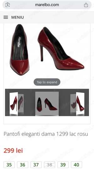 Vând pantofi stiletto piele naturală  - imagine 3